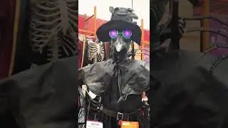 😱 The Plague Doctor Halloween Animatronic at Home Depot #halloweenanimatronics  #shorts #HomeDepot