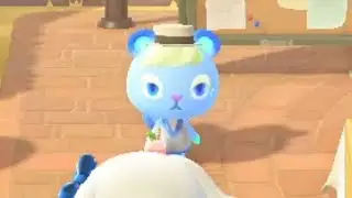 Ione does NOT like my camera | Animal Crossing New Horizons