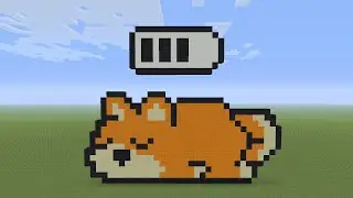 Minecraft Pixel Art - Low Battery Corgi