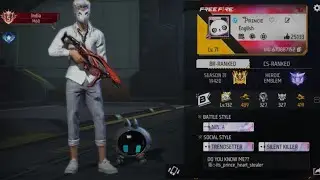 Free fire live cs rank grandmaster push with grandmaster player #freefirelive