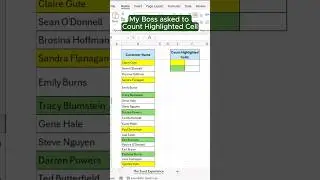 Count Highlighted Cells in Excel