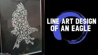Line art paper cutting of an eagle