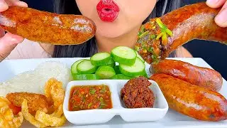 ASMR SUPER SPICY LAO DIPS (JEOW BONG, JEOW SOM, & LAO SAUSAGE)