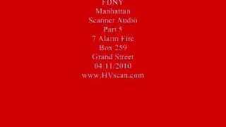 FDNY Manhattan Box 259 7 Alarm Fire Scanner Audio - Part 5