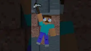 minecraft mining straight down with your parrots... #shorts #minecraft #animation
