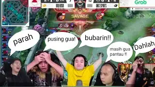 Reaction of Streamers sanz savage ️|mode stm rrq lost against onic