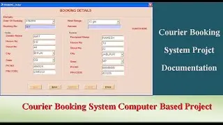 Courier Booking System Project Documentation VB 6.0 | Computer Project