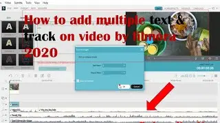 how to add multiple text & track on video by flimora 2020.