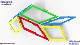 Simulación 3D - Arc Miura Folding / Rigid-Foldable Geometry Mechanism V1 & V2