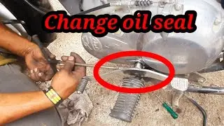 Changing oil seal of gear shifter of bullet bike