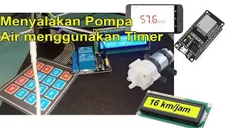 menyalakan pompa air dengan timer menggunakan keypad 4x4 dan esp32