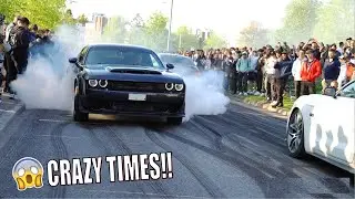 All Hell Breaks Loose at a Muscle Cars Cruise!! - Vantaa Cruising 5/2023 | Burnouts!!
