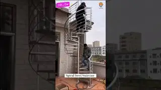 Spiral Steel Staircase | Spiral Staircase Installation #stairs #shorts