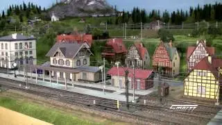 HO Scale 1920's Bavaria in the Summer railroad layout (HD)