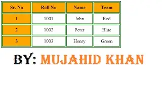 HTML Tables: HTML Tutorial - Learn HTML Tables in 6 Minutes - YouTube 2016 [HINDI] BY: MUJAHID KHAN