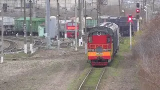 Железнодорожная дорога, поезд в городе, город Орёл
