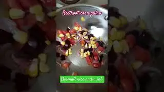 Veg pulao with beetroot and corn 