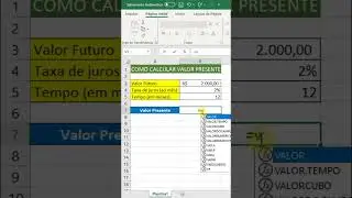 Como Calcular o Valor Presente no Excel