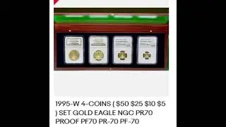 1995-W 4-COINS ( $50 $25 $10 $5 ) SET GOLD EAGLE NGC PR70 PROOF PF70 PR-70 PF-70