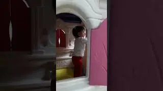 Karina plays in the castle for the princess