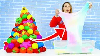 Cutting 100 Fidget Toys and Making BIGGEST SLIME in the World 😱 Opening Toys ASMR What Inside?