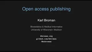 Open access publishing