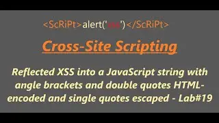 Reflected XSS into a JS string with angle brackets & 