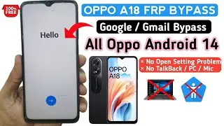 Oppo A18 FRP Bypass Android 14 | Oppo Android 14 FRP Bypass