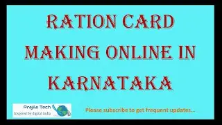 Apply | Get | Check Status Of New Ration Card Online In Karnataka Quick And Easy method 2021 2022