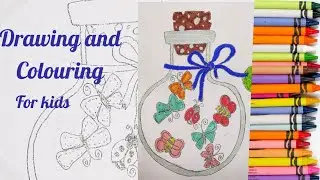 drawing and colouring| Imagination drawing| art for kids by Ipsita| draw and colour with me