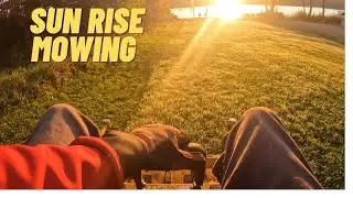 BEAUTIFUL MORING SUNRISE MOWING | WALKER B27I POV