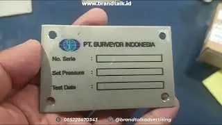 Jasa Pembuatan Name Plate Stainless steel || 085225470343 || Brandtalk Advertising