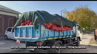 Jamiyat xodimlariga poliz mahsuloti: kartoshka va piyoz berildi