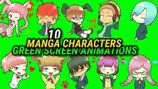 Manga characters Green screen animation||#creatinglegend