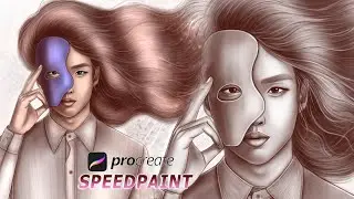 Mask | Digital Art | Procreate Speedpaint