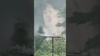 Rainstorm waterfall #shorts #rainstorm #waterfall #flood #heavyrain