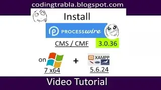 Install Processwire 3.0.36 on windows 7 localhost - opensource PHP CMS / CMF byAO