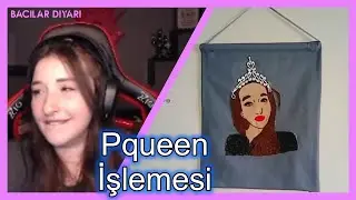 Pqueen - Kumaşa Pqueen İşleme Videosu İzliyor