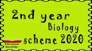 2nd year Biology paper scheme 2020 | 2nd year Biology pairing scheme 2020