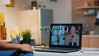 Business Woman Having Webinar Studying From Home | Stock Footage - Envato elements