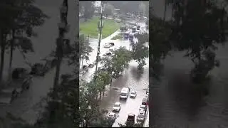 Потоп на ул. Клязьминская г. Москва 26.07.2023 #потоп #москва #2023