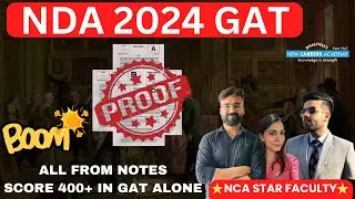 HOW TO SCORE 400+ IN GAT SECTION NDA | NDA 2 2024 | New Careers Academy