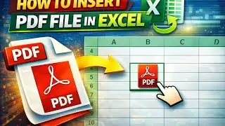How to insert PDF file in Excel | Insert pdf in excel| attach pdf in excel