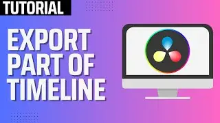How To EXPORT PART OF TIMELINE in Davinci Resolve
