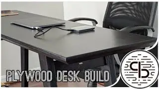 Blackout Plywood Desk Build || How To Build || One Sheet of Ply -Woodworking