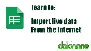 Google Sheets - import live data from the Internet tutorial