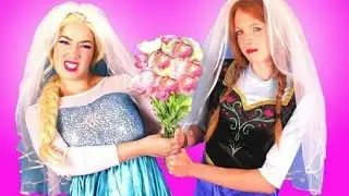 Frozen Elsa Bride vs Anna Bride! w/ Spiderman & Pink Spidergirl
superhero IRL