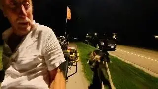 Catrike Expedition power trailer crazy night time ride