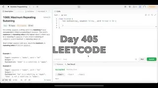 Day 405: LeetCode Problem 1668. Maximum Repeating Substring - Swift