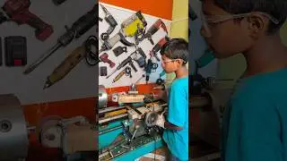 Angle Grinder installation For Lathe Machine Short Video...